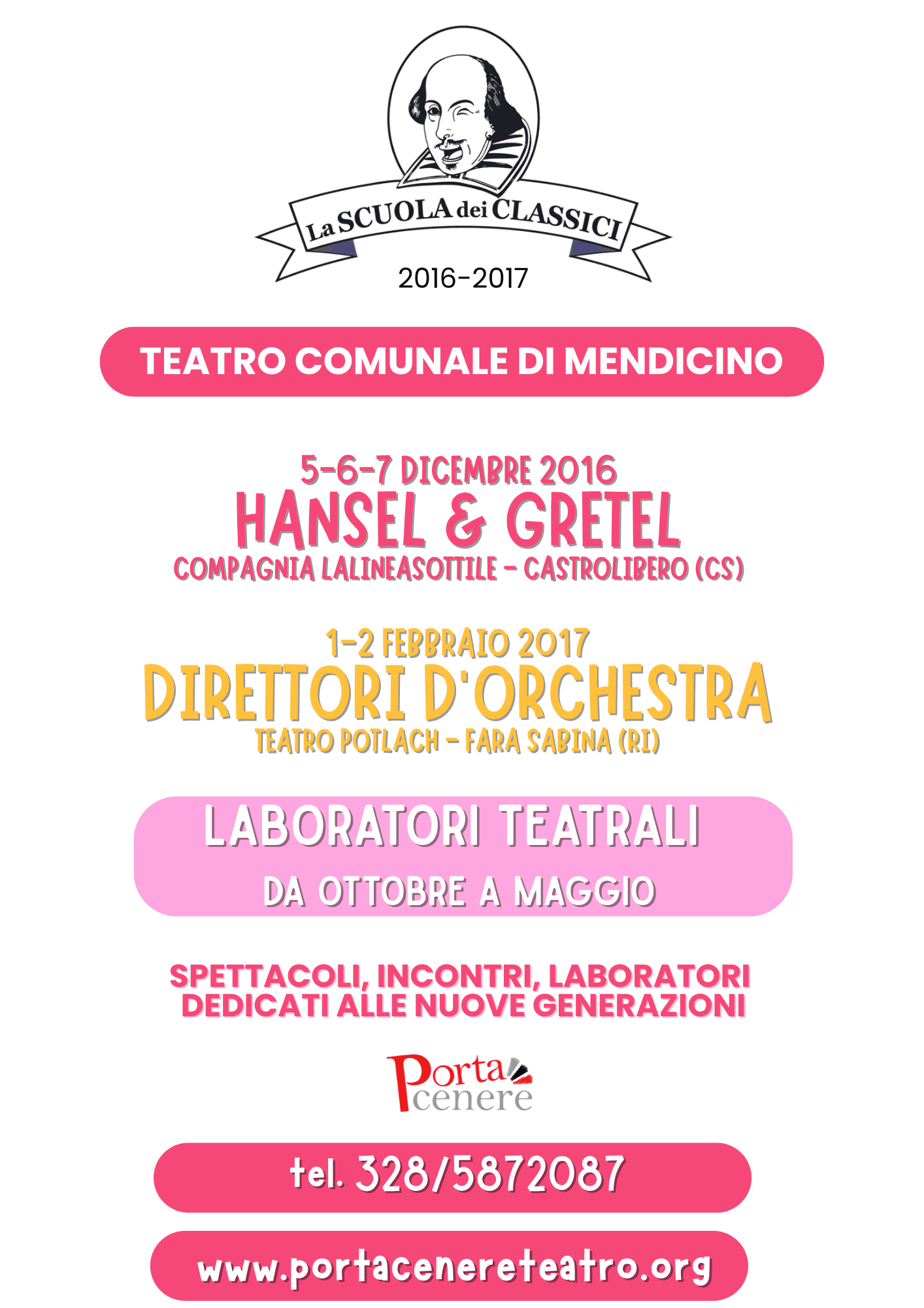 Locandina edizione 2016/2017 de La Scuola dei Classici