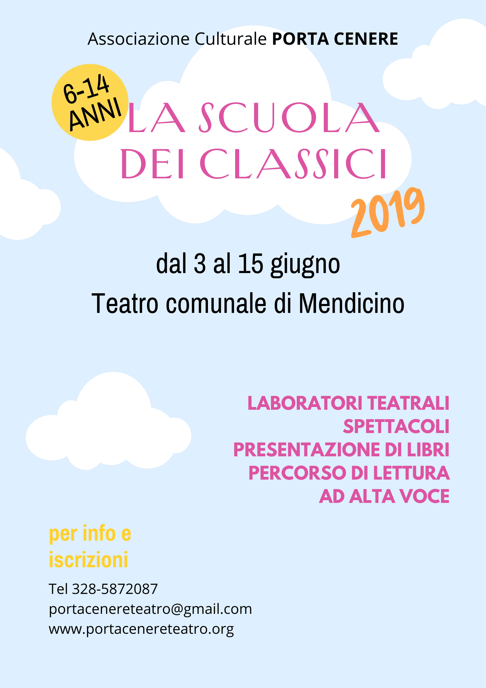 Locandina edizione 2019 de La Scuola dei Classici