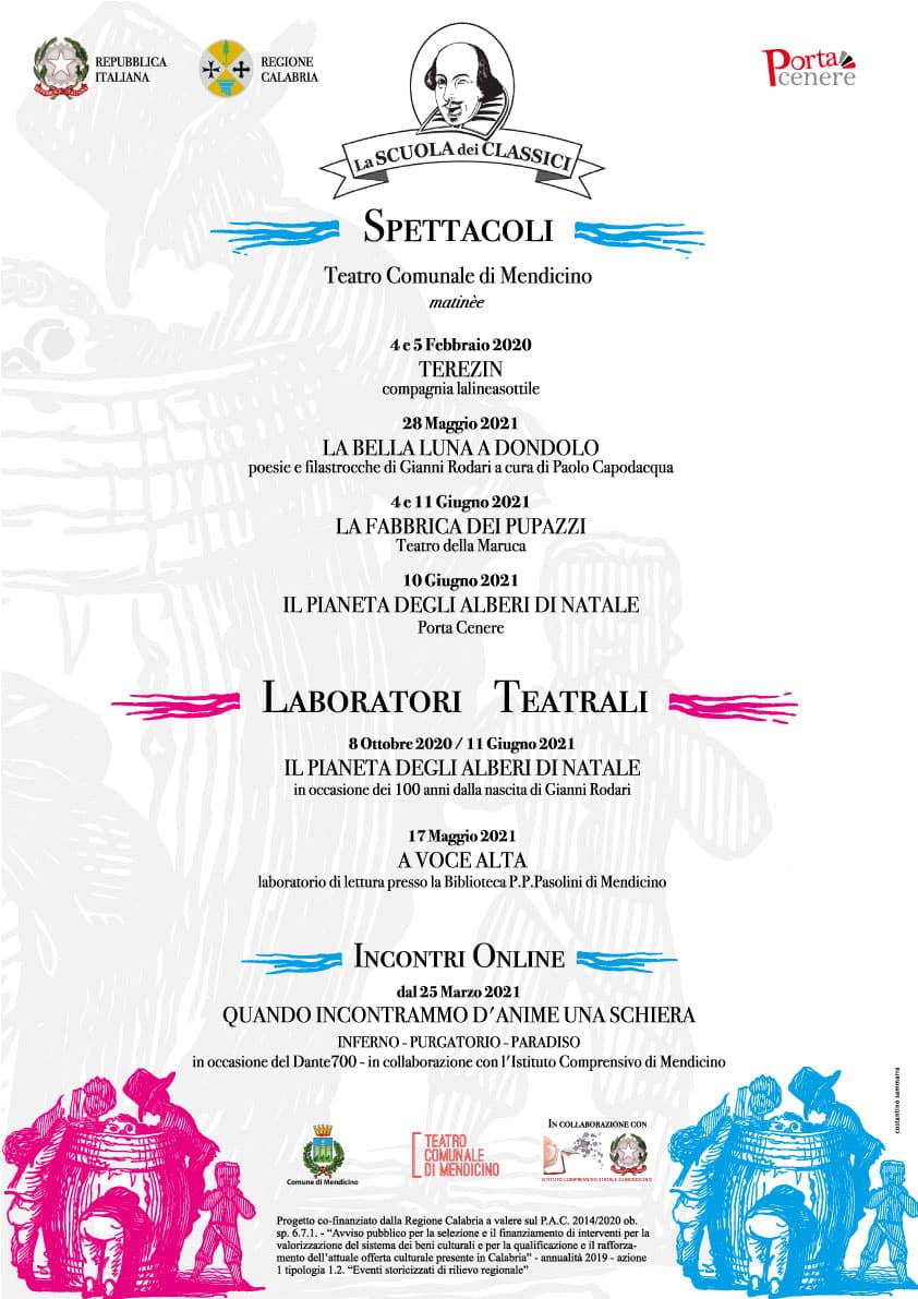 Locandina edizione 2020/2021 de La Scuola dei Classici