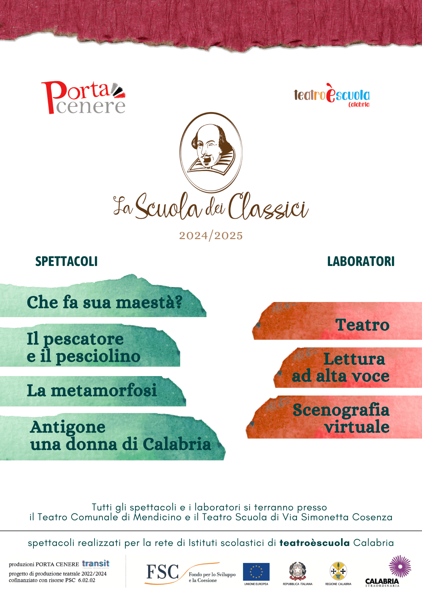 Locandina edizione 2025 de La Scuola dei Classici